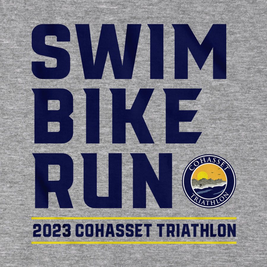 Cohasset Triathlon Swim Bike Run T-Shirt - Chowdaheadz