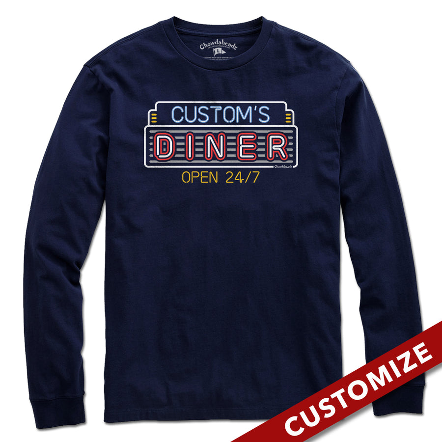 Custom Name's Diner T-Shirt - Chowdaheadz