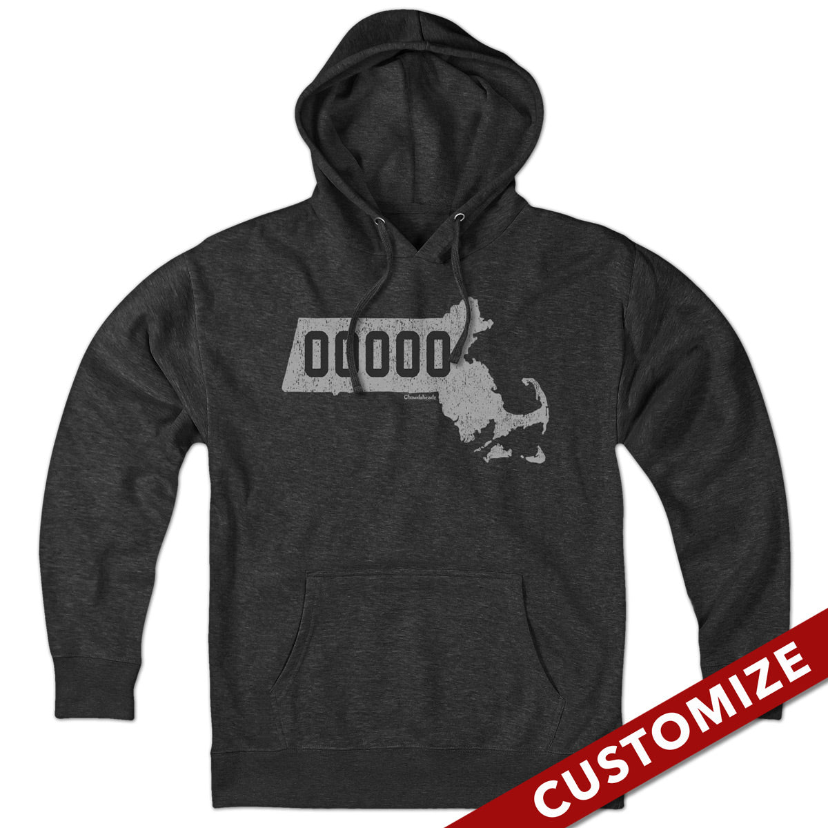 Custom Massachusetts Zip Code Hoodie - Chowdaheadz