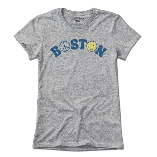 Boston Peace & Happiness T-Shirt - Chowdaheadz