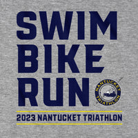 Nantucket Triathlon Swim Bike Run Hoodie - Chowdaheadz