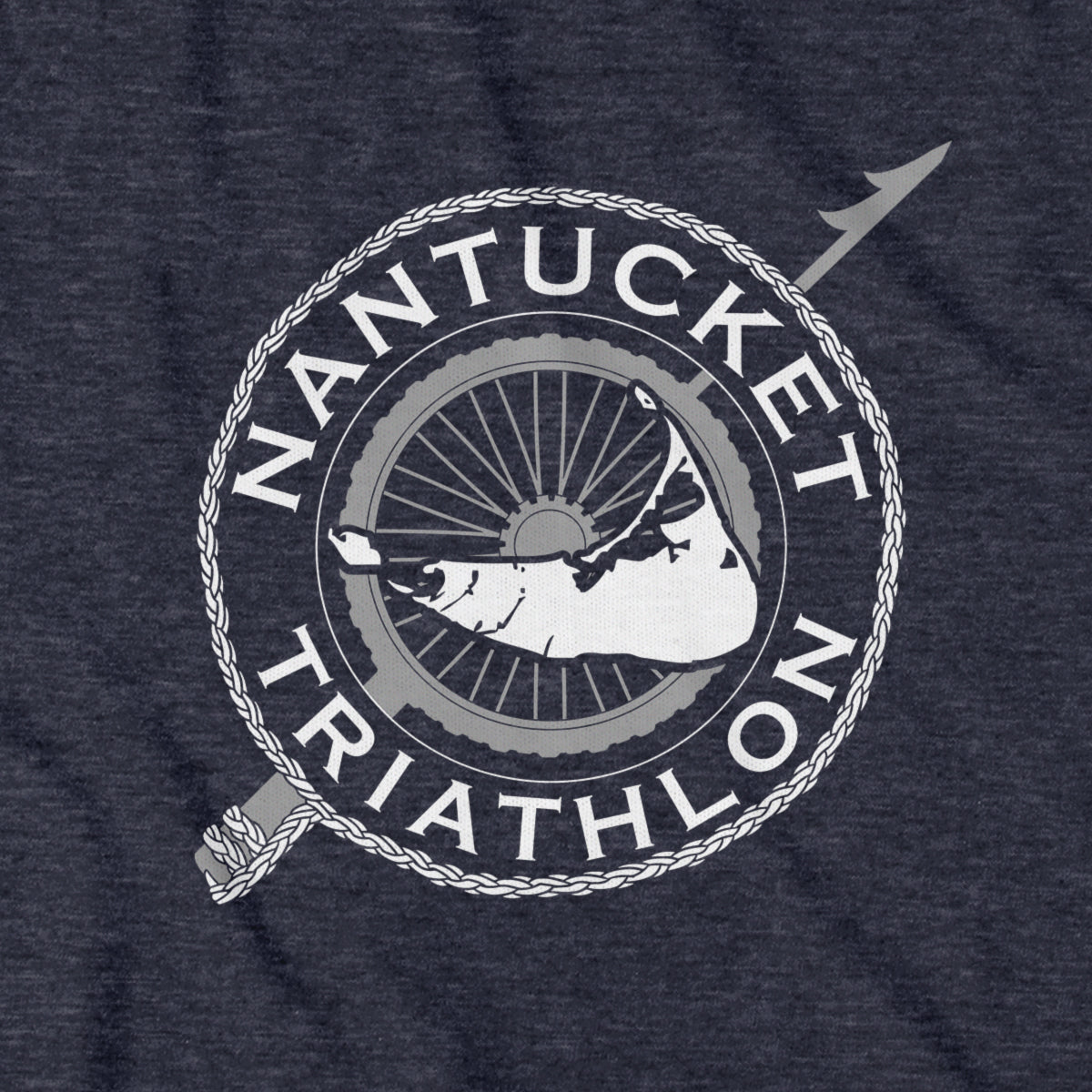 Nantucket Triathlon White Logo Hoodie