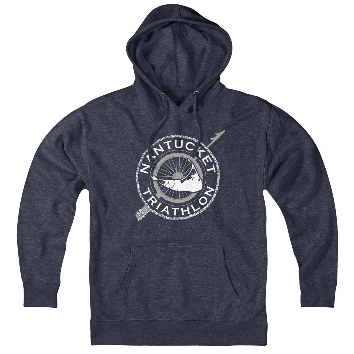 Nantucket Triathlon White Logo Hoodie - Chowdaheadz