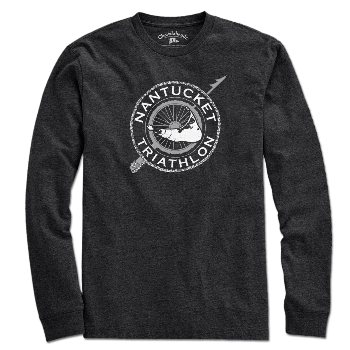 Nantucket Triathlon White Logo T-Shirt - Chowdaheadz