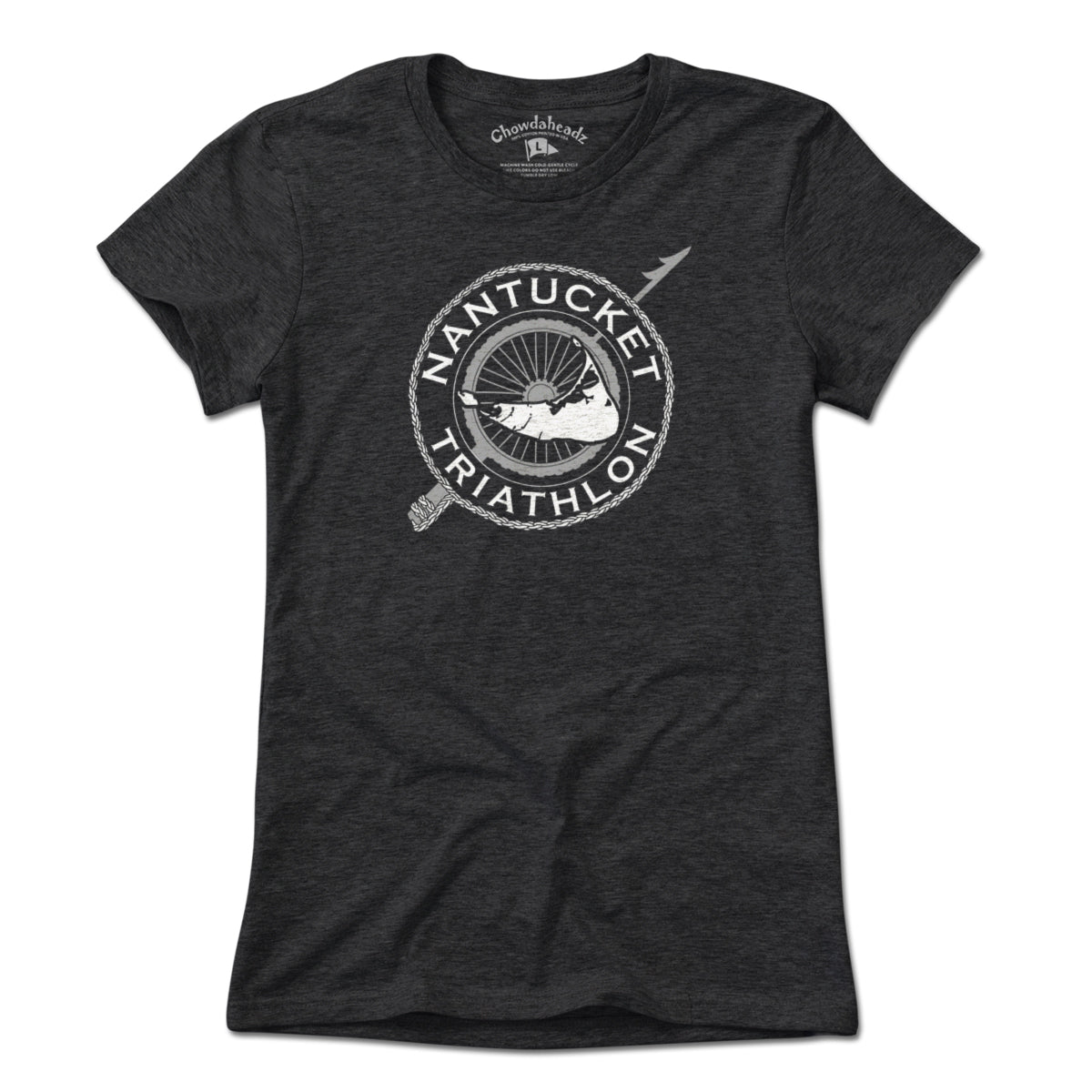 Nantucket Triathlon White Logo T-Shirt - Chowdaheadz