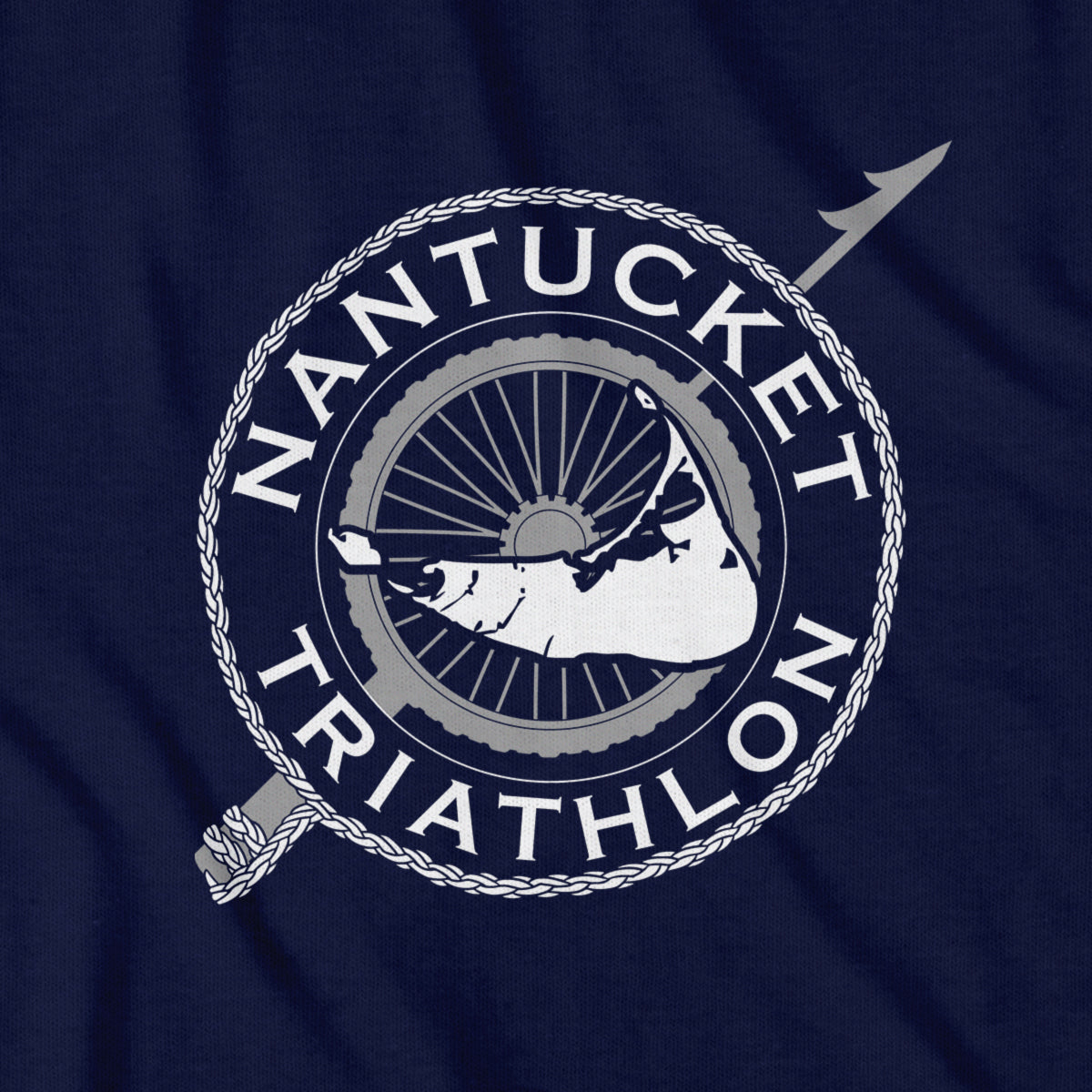 Nantucket Triathlon White Logo T-Shirt - Chowdaheadz