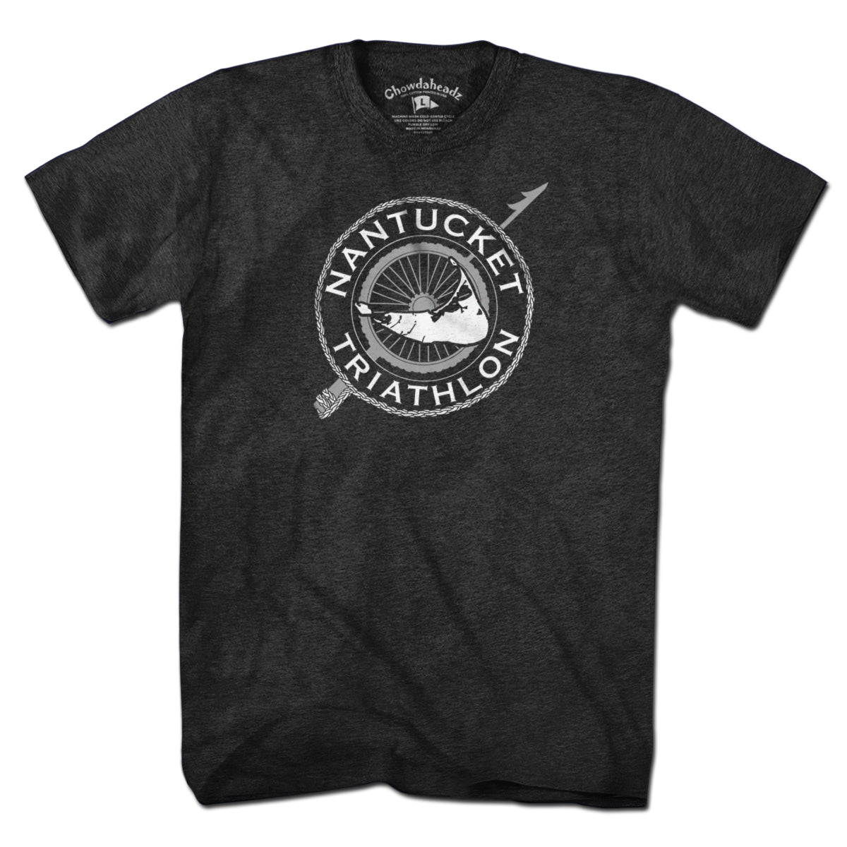 Nantucket Triathlon White Logo T-Shirt - Chowdaheadz