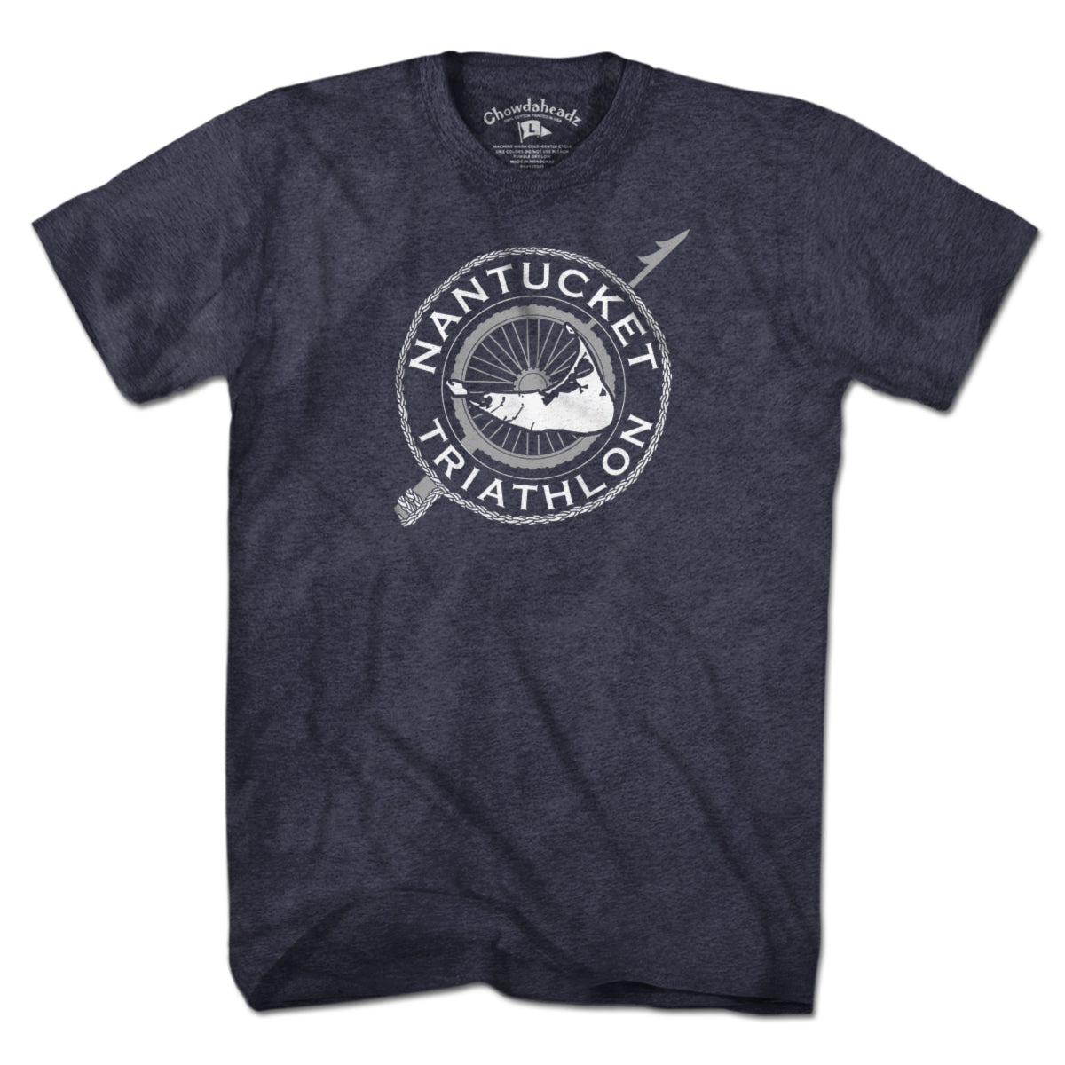 Nantucket Triathlon White Logo T-Shirt - Chowdaheadz