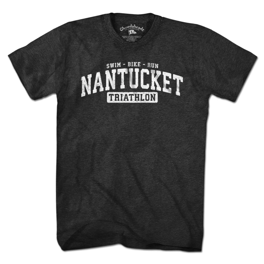 Nantucket Triathlon White Arch T-Shirt - Chowdaheadz