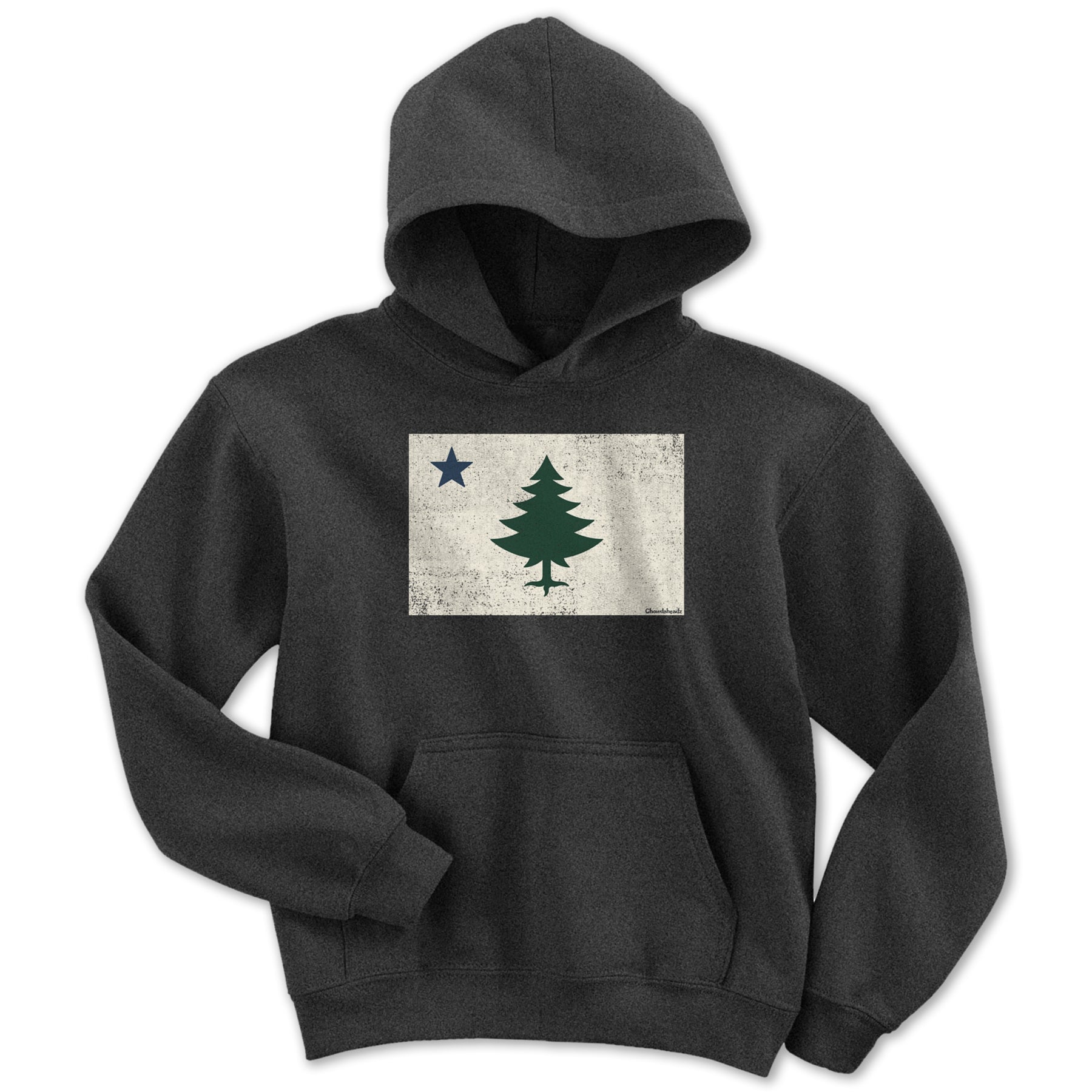 Vintage Maine Flag Youth Hoodie - Chowdaheadz