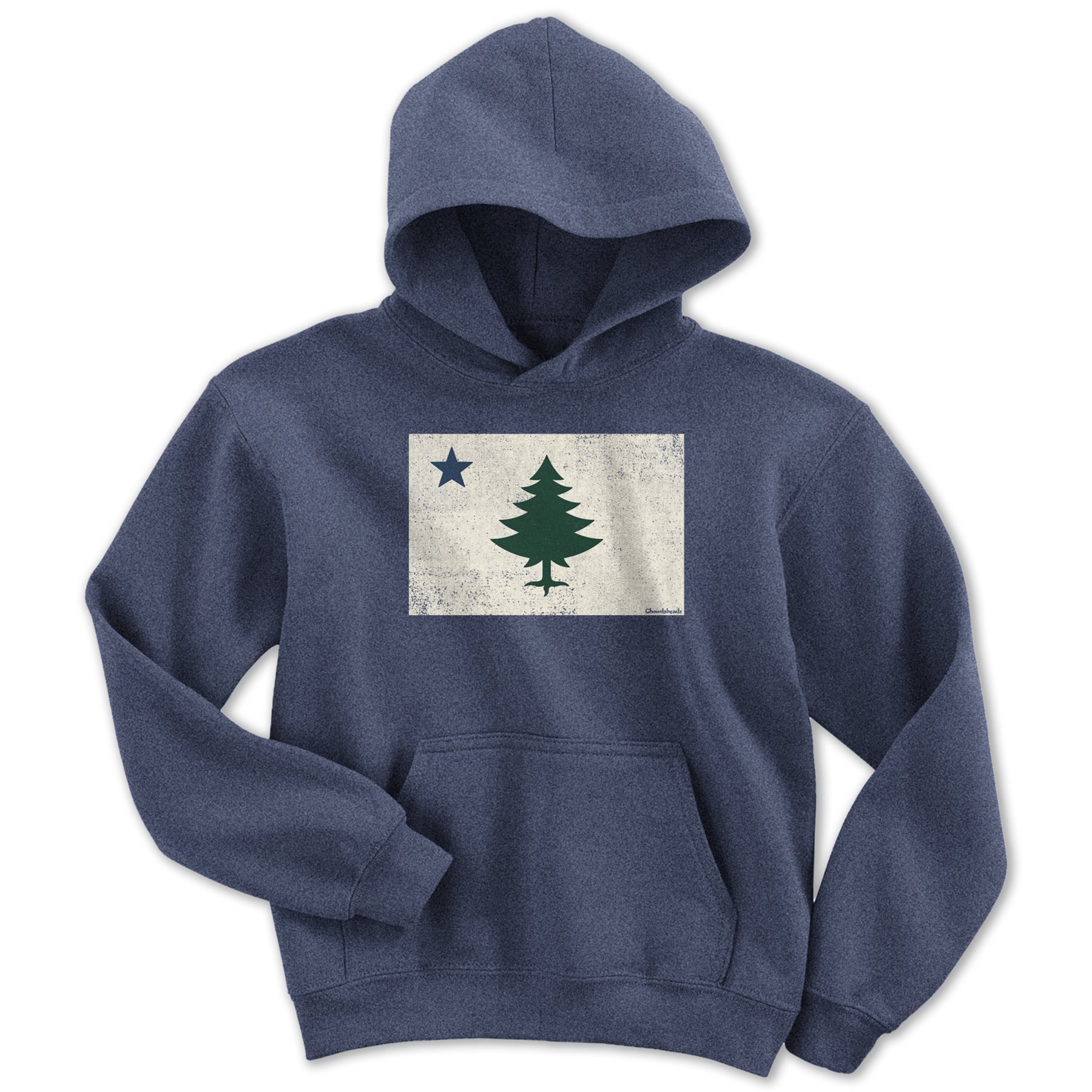 Vintage Maine Flag Youth Hoodie - Chowdaheadz