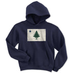 Vintage Maine Flag Youth Hoodie - Chowdaheadz