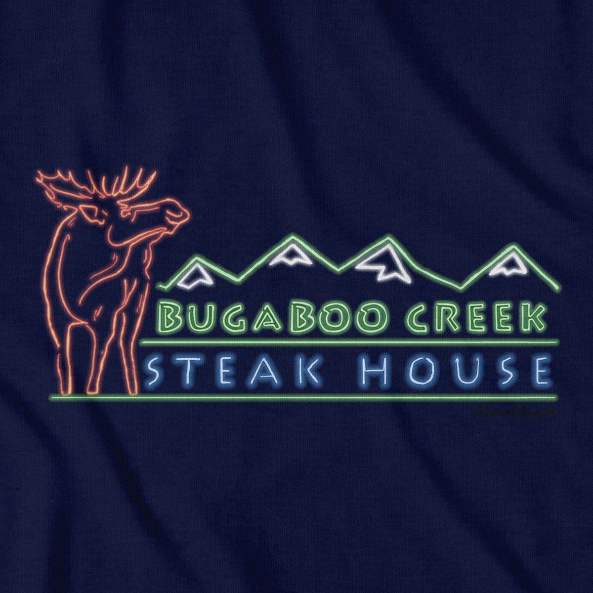 bugaboo creek steakhouse Bugaboo Creek Neon Sign T-Shirt – Chowdaheadz