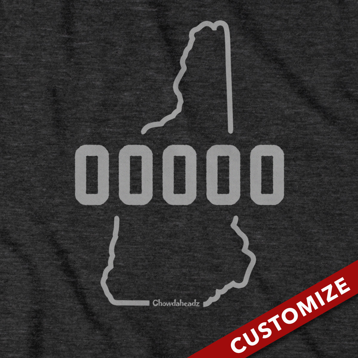 Custom New Hampshire Zip Code T-Shirt - Chowdaheadz