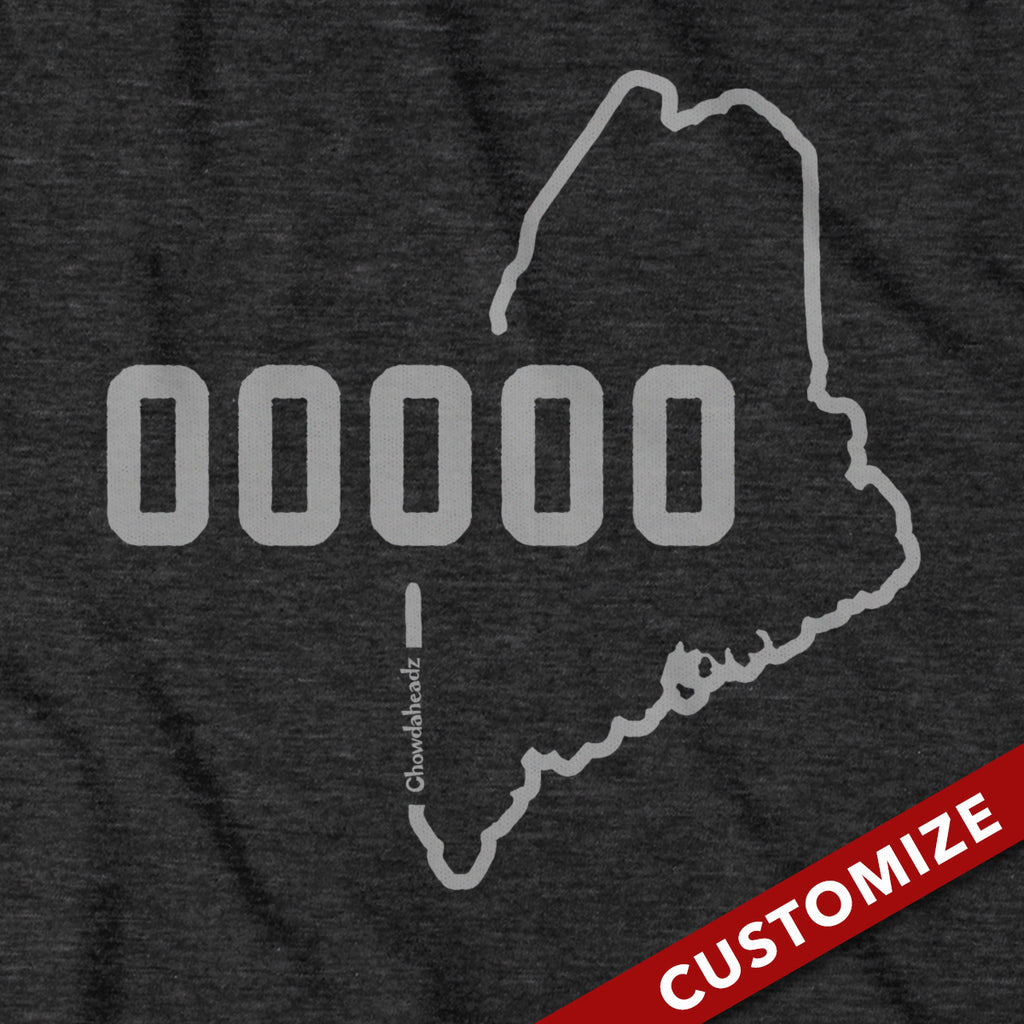 Custom Maine Zip Code T-Shirt - Chowdaheadz