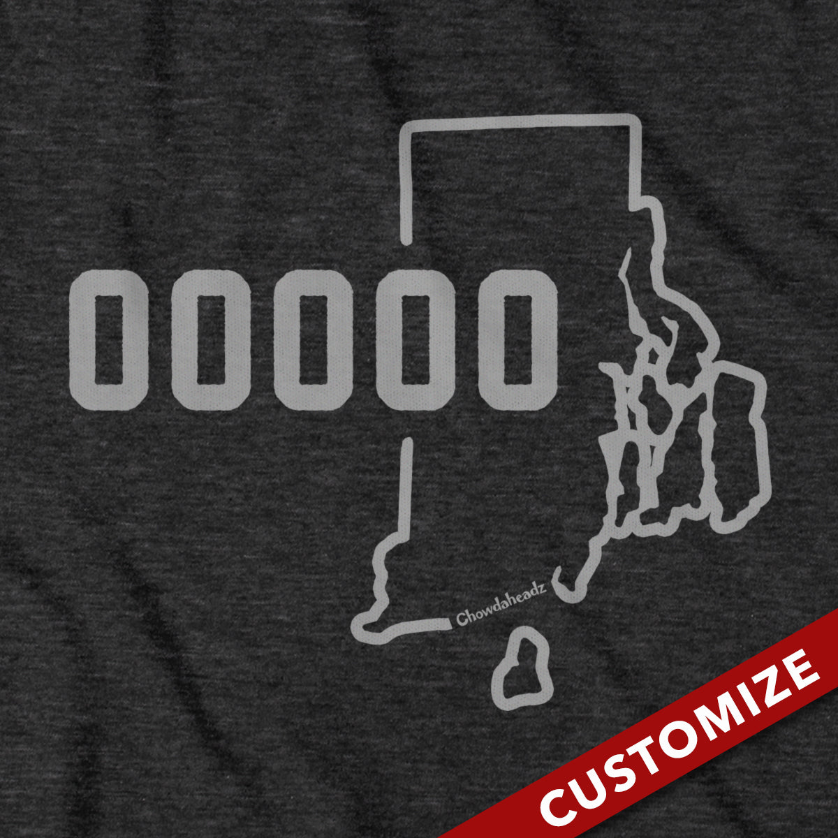 Custom Rhode Island Zip Code T-Shirt - Chowdaheadz