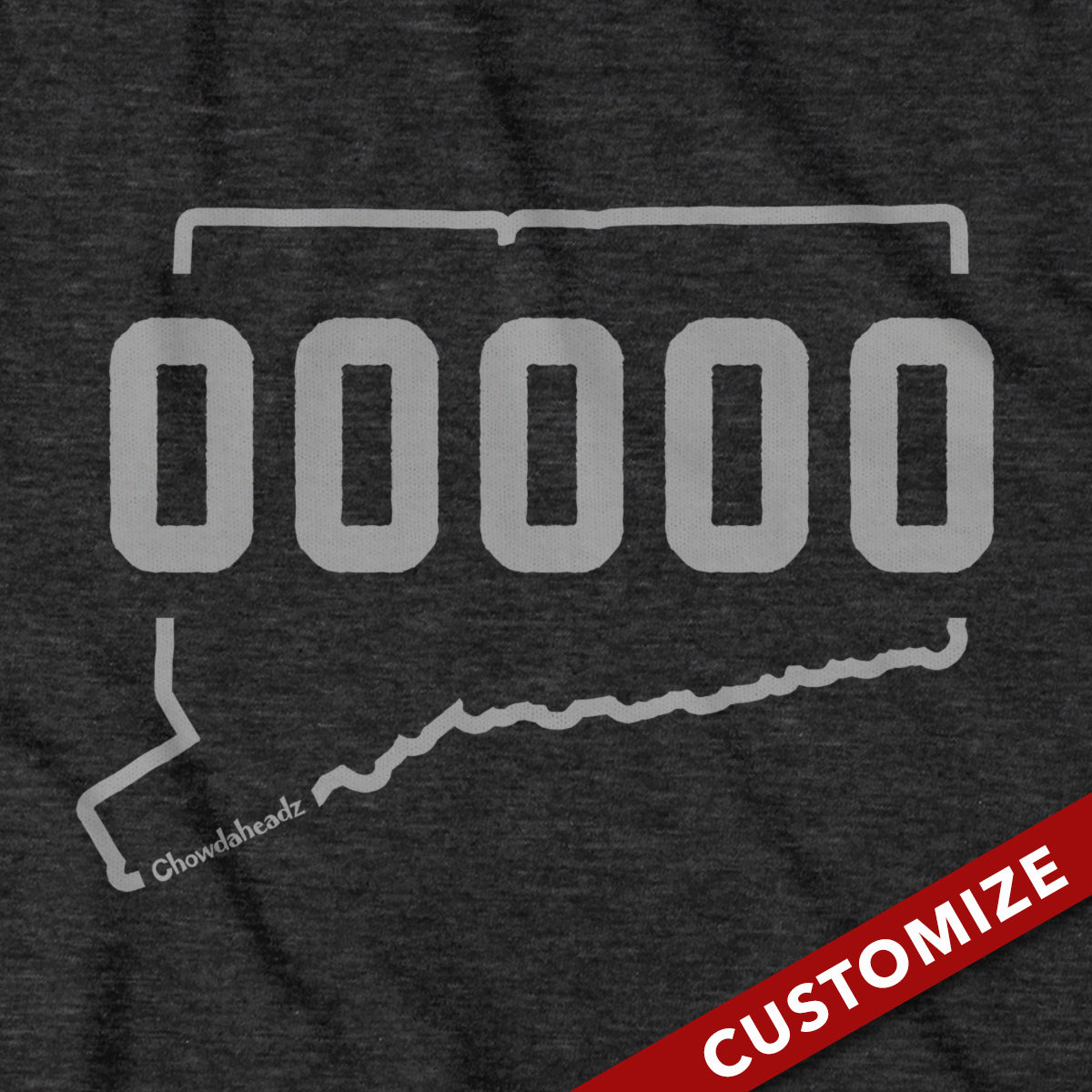 Custom Connecticut Zip Code T-Shirt - Chowdaheadz