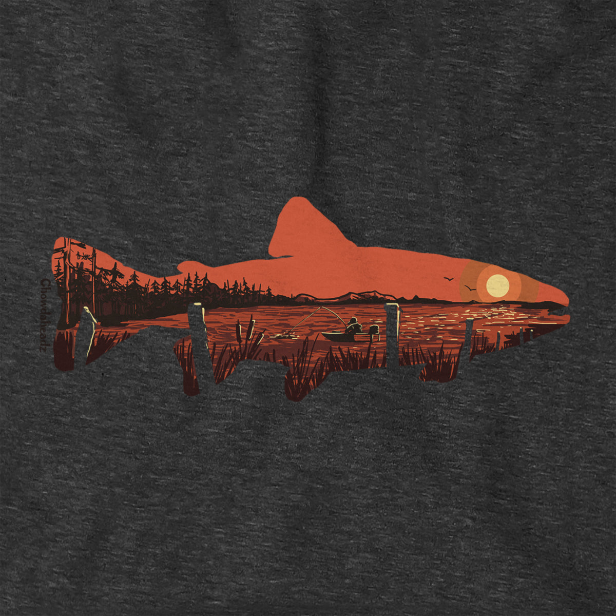 Sunset Trout Hoodie - Chowdaheadz