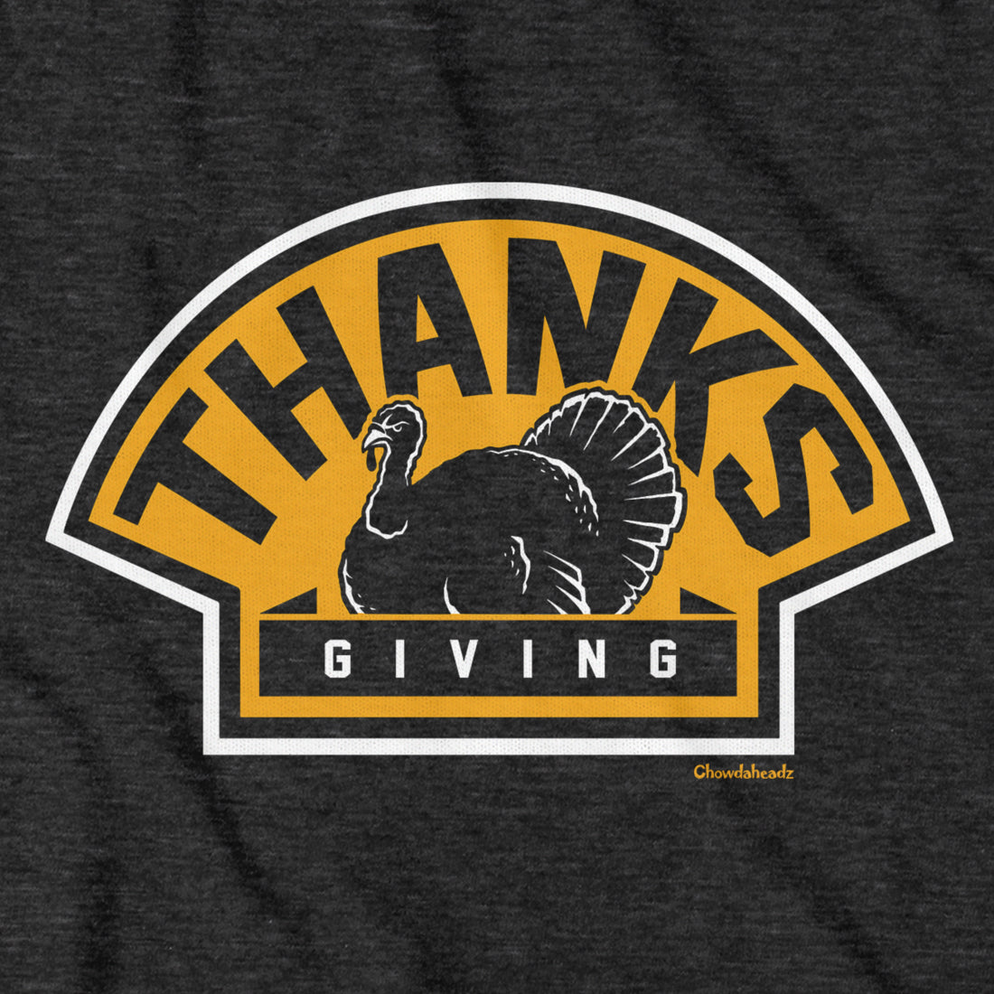 Thanksgiving Turkey Logo T-Shirt - Chowdaheadz