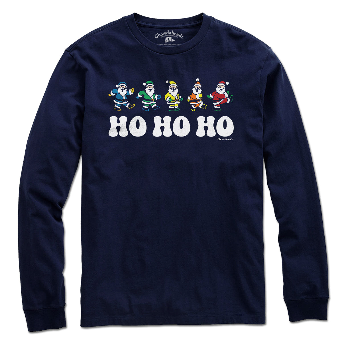 Ho Ho Ho Dancing Santas T-Shirt - Chowdaheadz