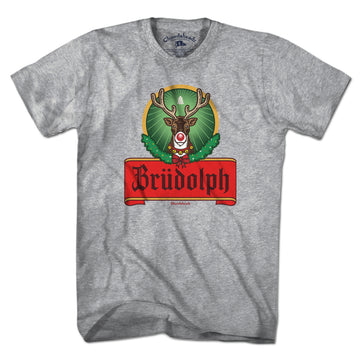 Brudolph Reindeer Label T-Shirt - Chowdaheadz