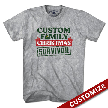 Custom Name Family Christmas Survivor T-Shirt - Chowdaheadz