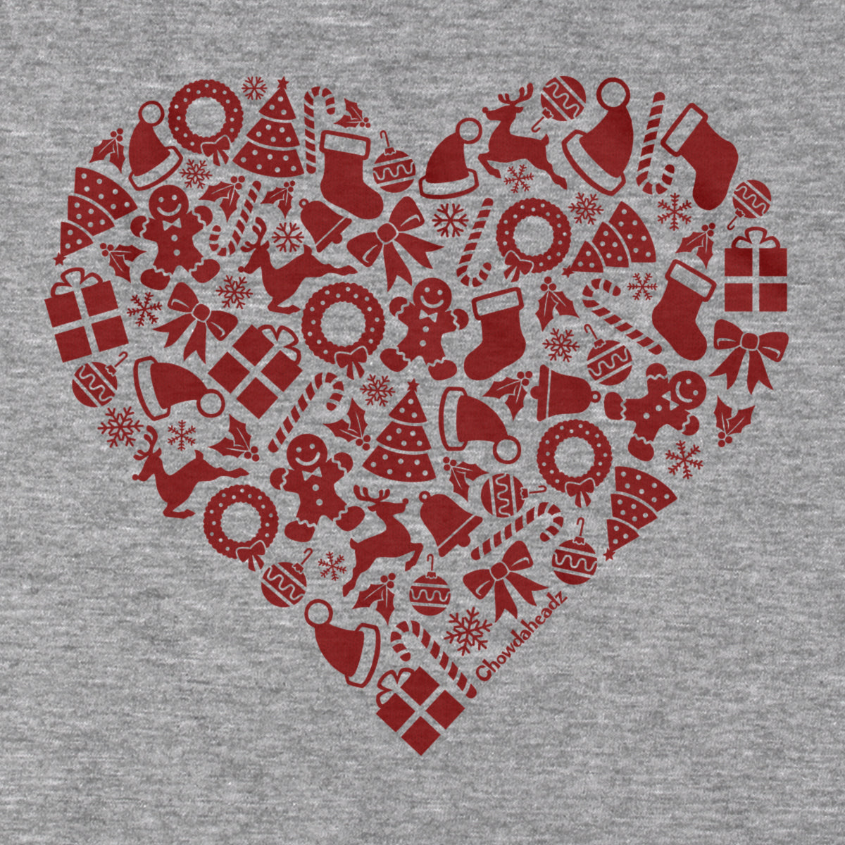 Christmas Icons Heart T-Shirt - Chowdaheadz