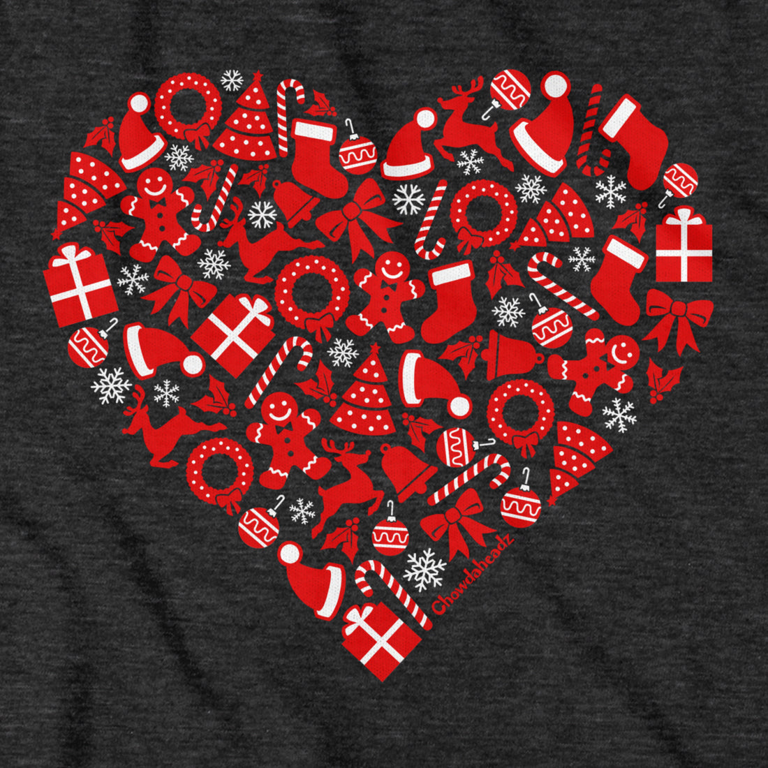 Christmas Icons Heart T-Shirt - Chowdaheadz