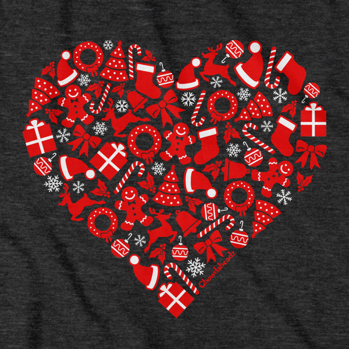 Christmas Icons Heart T-Shirt - Chowdaheadz