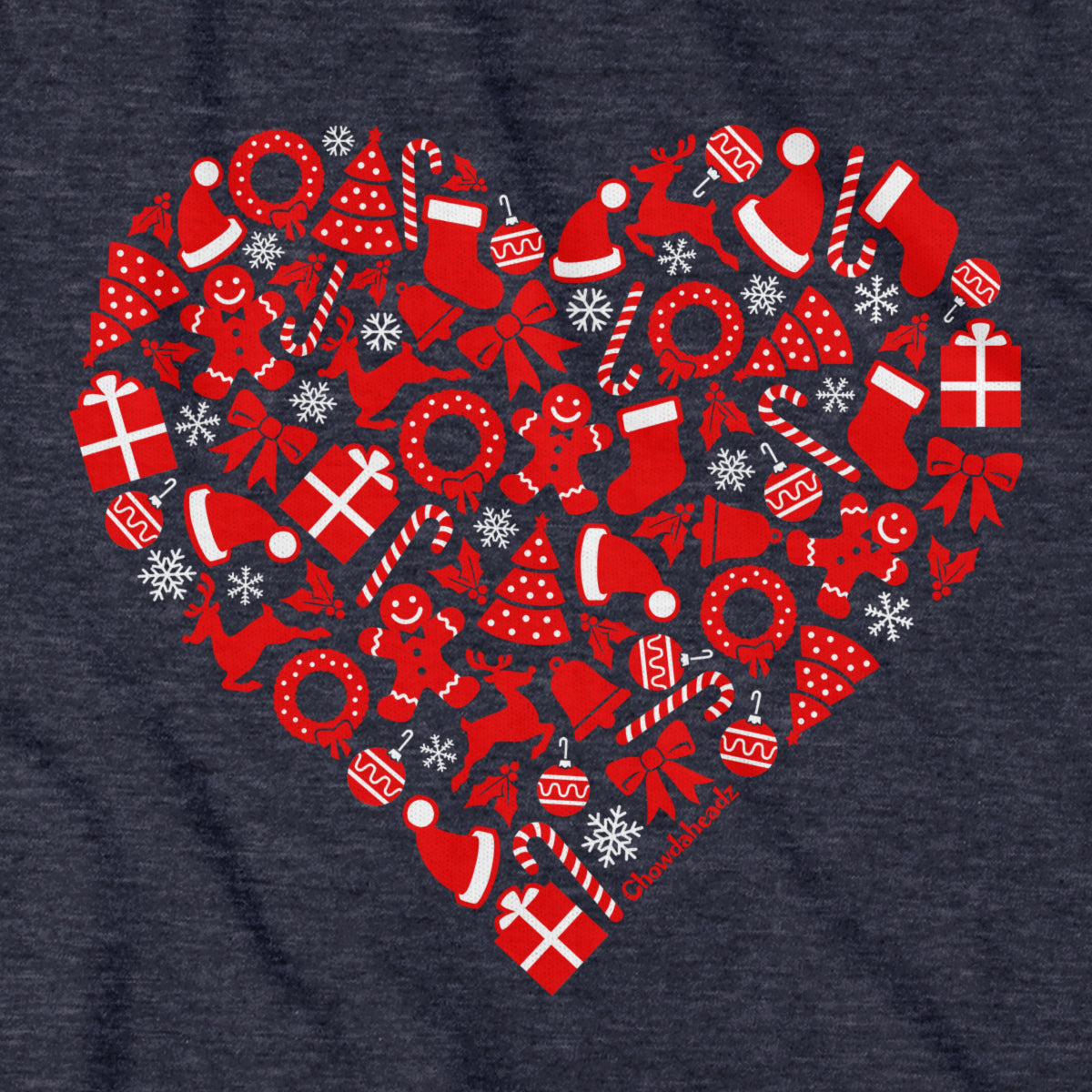 Christmas Icons Heart T-Shirt - Chowdaheadz