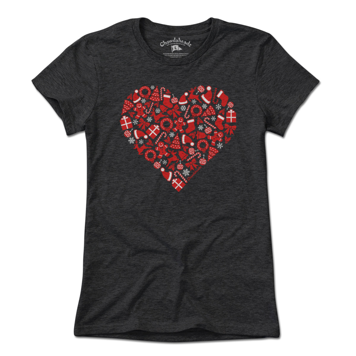 Christmas Icons Heart T-Shirt - Chowdaheadz