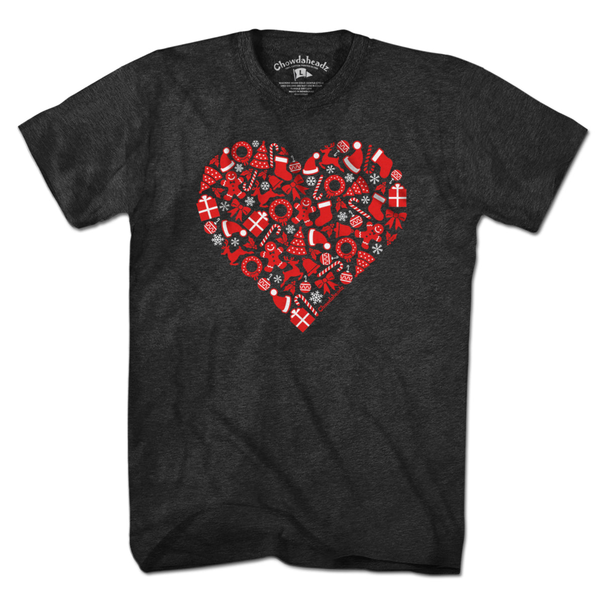 Christmas Icons Heart T-Shirt - Chowdaheadz
