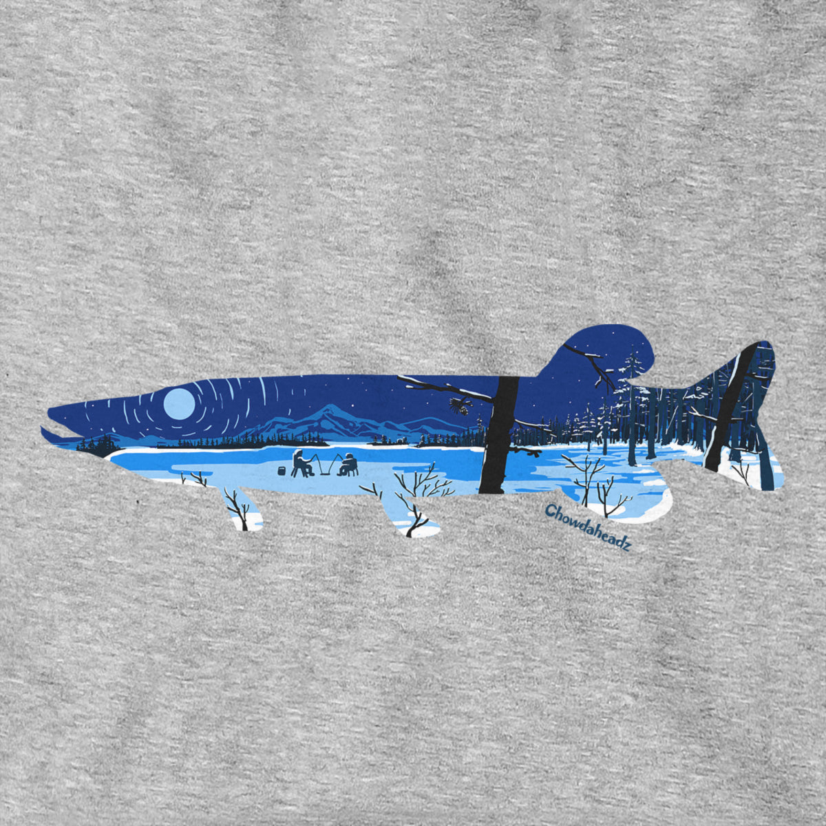 Pike Ice Fishing Hoodie - Chowdaheadz