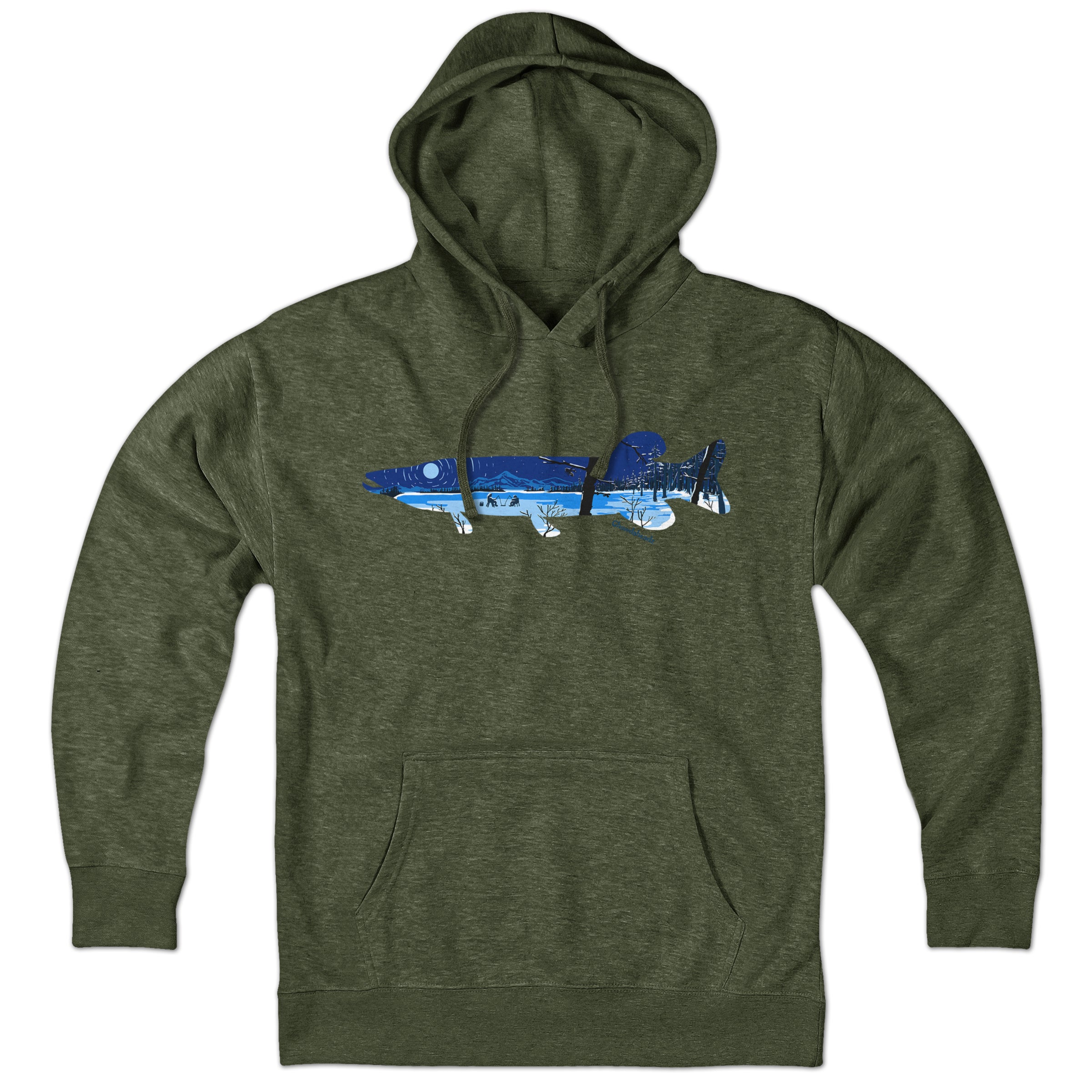 Pike Ice Fishing Hoodie - Chowdaheadz