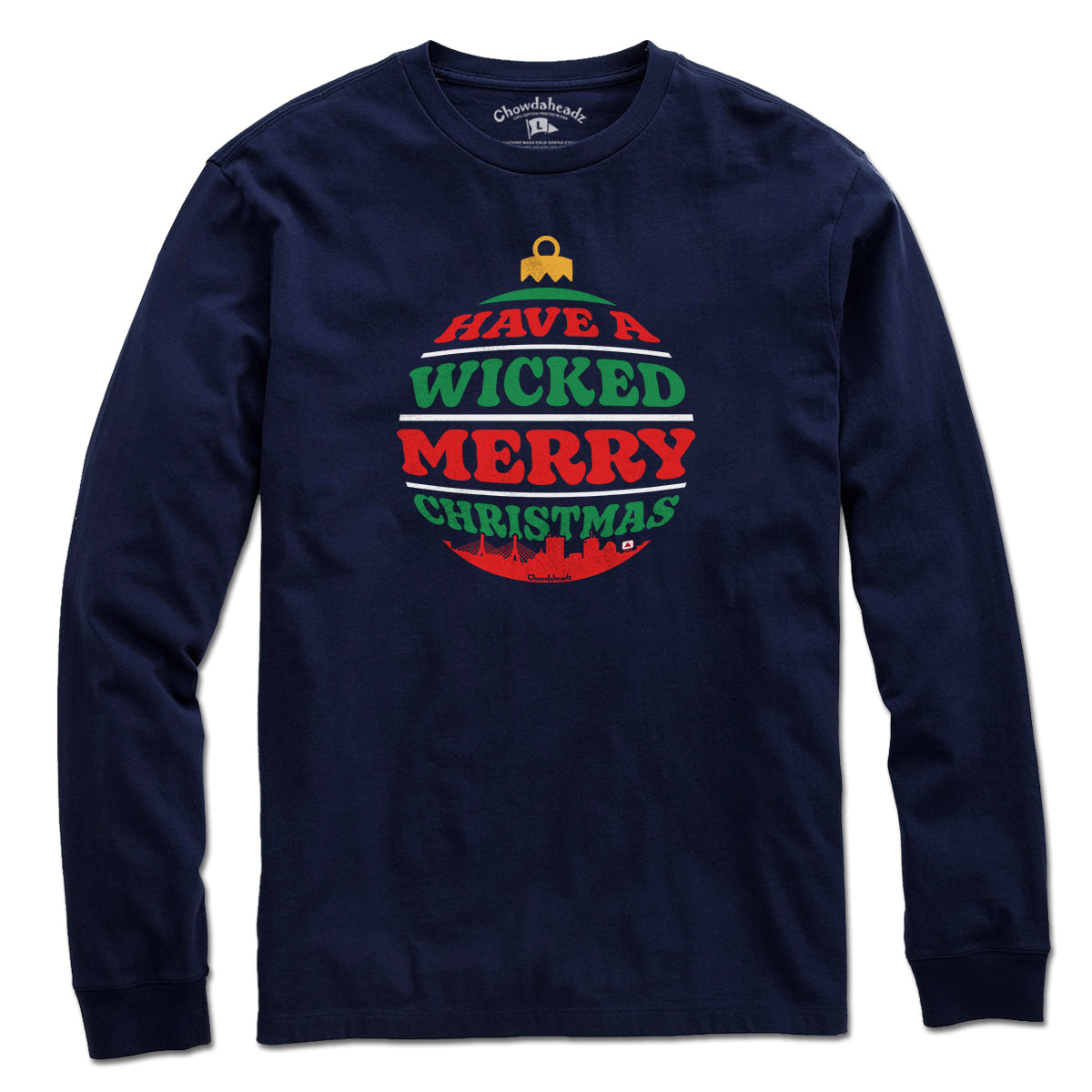 Wicked Merry Christmas Ornament T-Shirt - Chowdaheadz