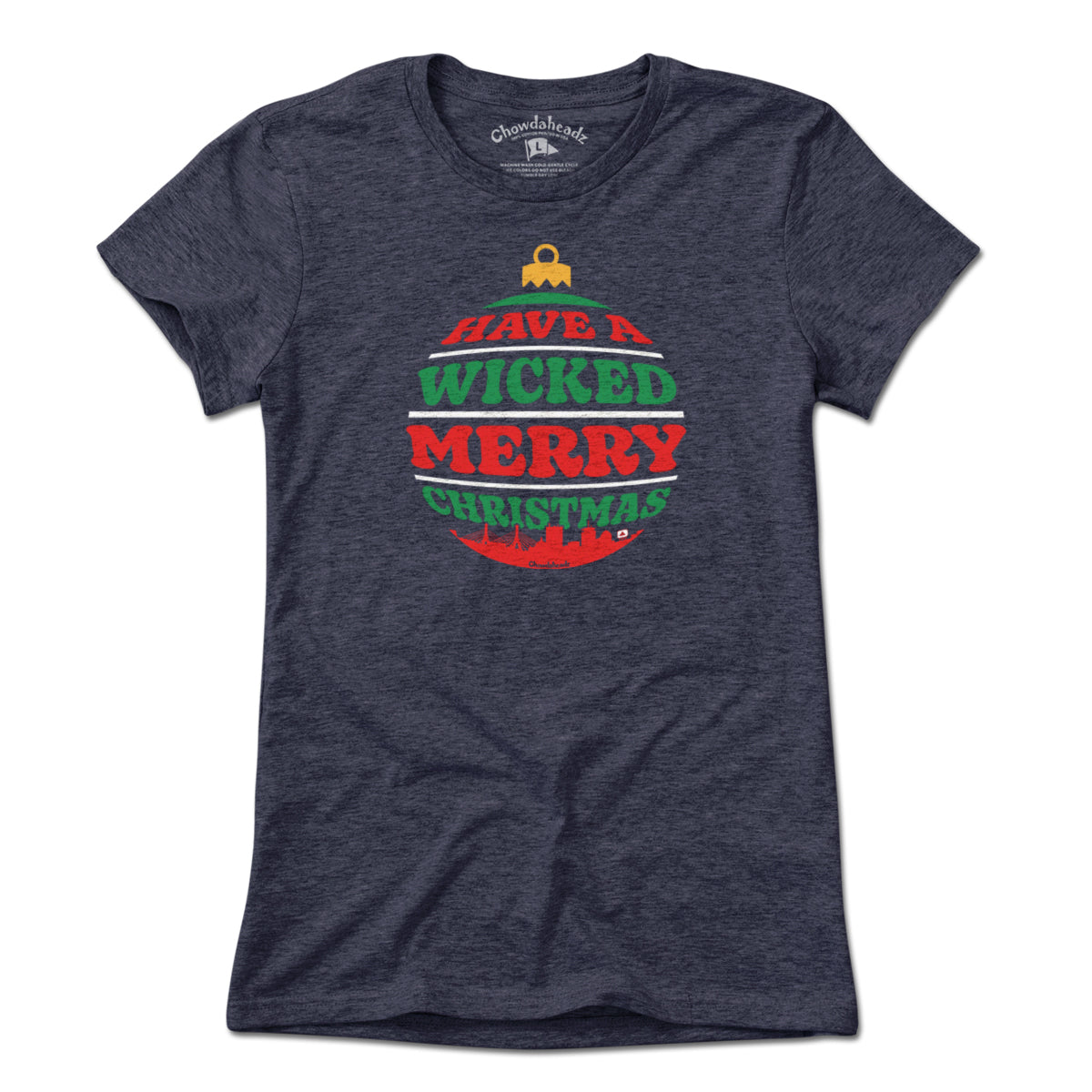 Wicked Merry Christmas Ornament T-Shirt - Chowdaheadz