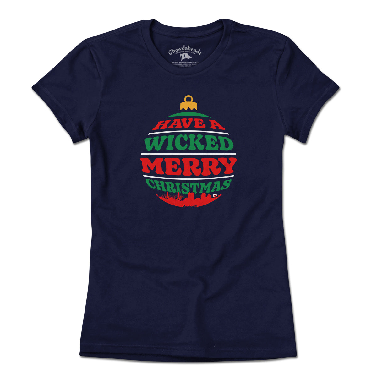 Wicked Merry Christmas Ornament T-Shirt - Chowdaheadz