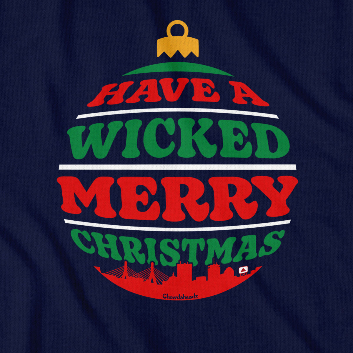 Wicked Merry Christmas Ornament T-Shirt - Chowdaheadz