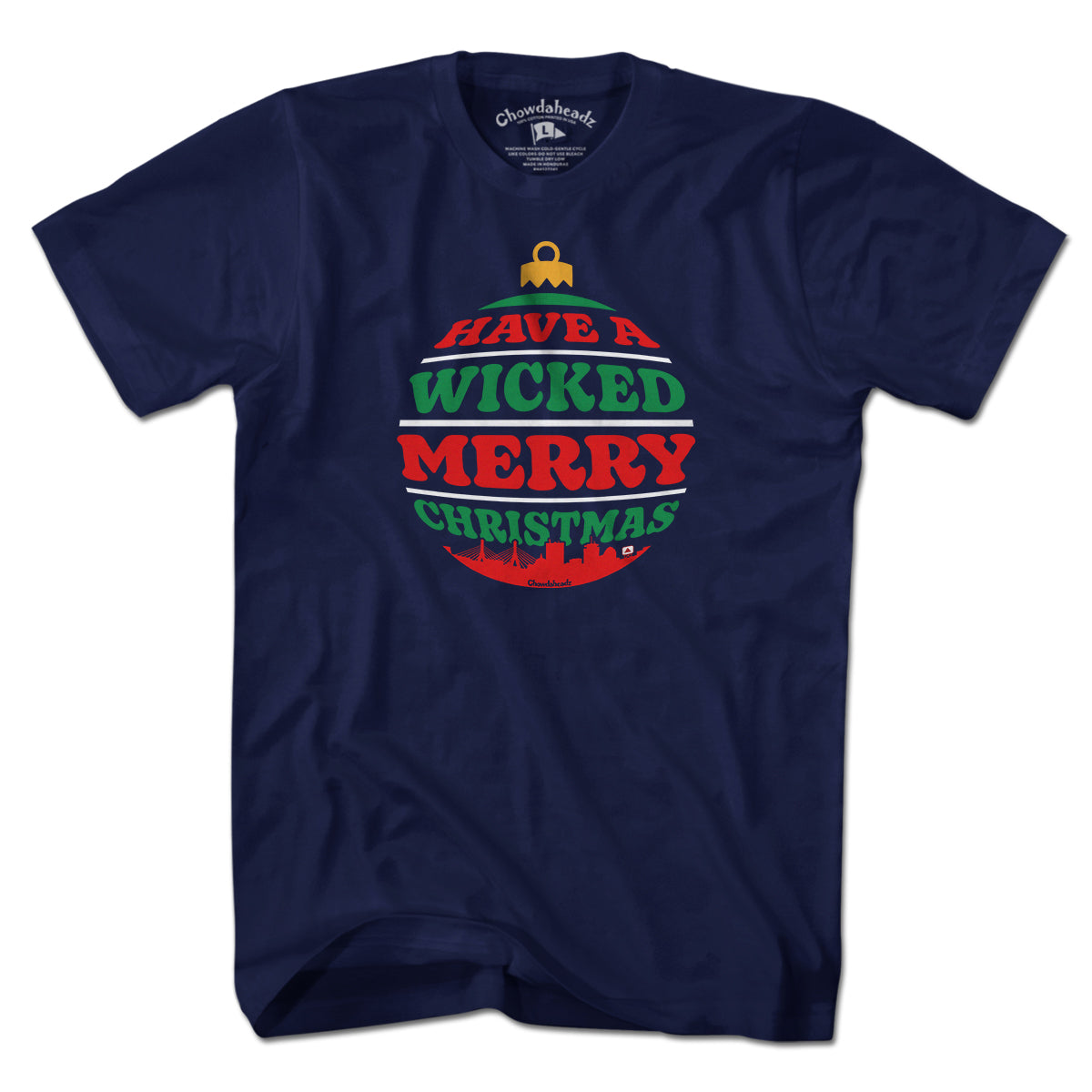Wicked Merry Christmas Ornament T-Shirt - Chowdaheadz