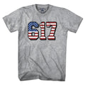 Boston 617 USA t-shirt with 617 area code and stars-and-stripes graphic — Boston patriotic tee