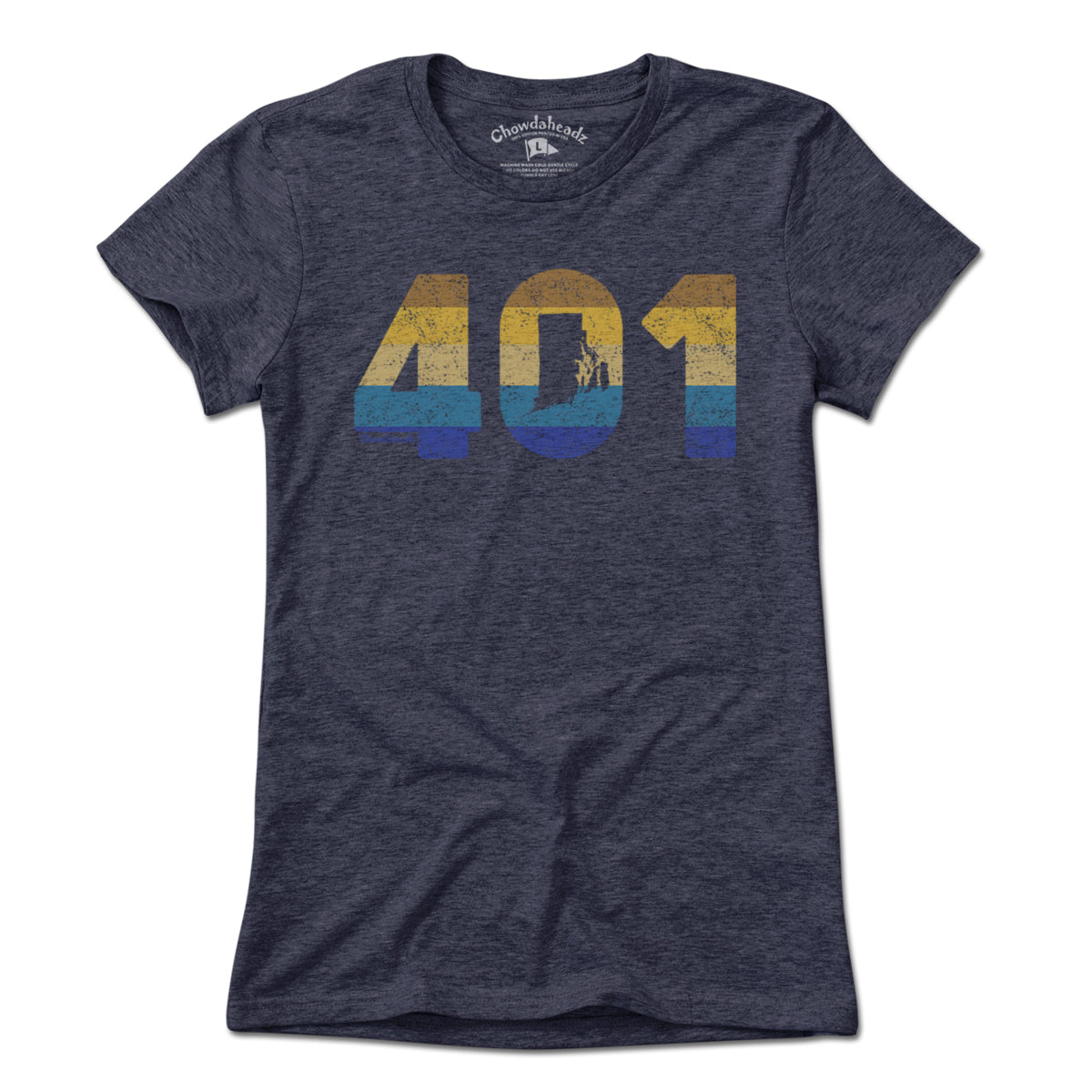 Rhode Island Retro Area Code T-Shirt - Chowdaheadz