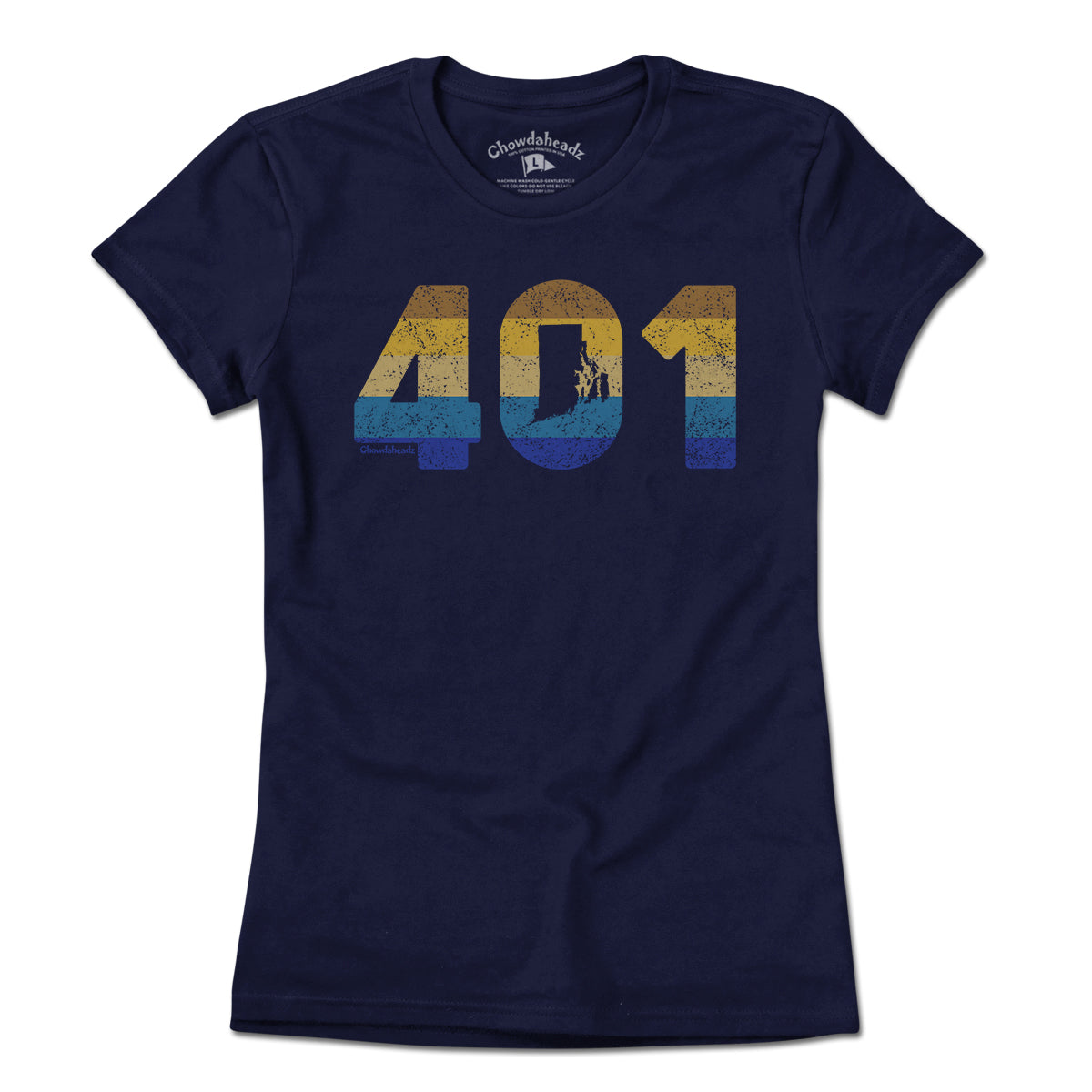 Rhode Island Retro Area Code T-Shirt - Chowdaheadz