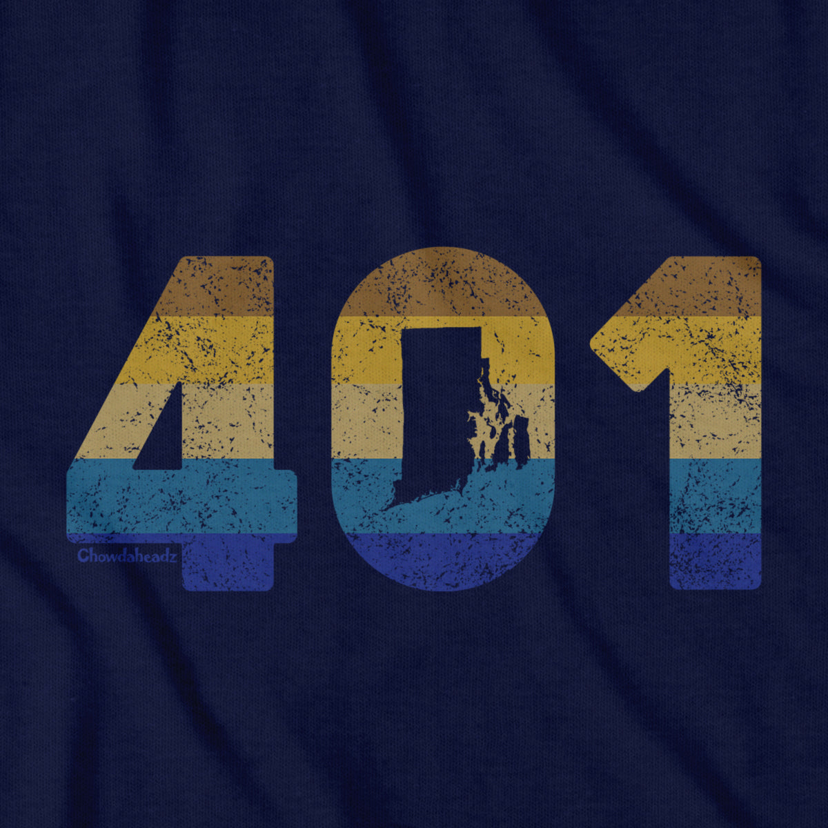 Rhode Island Retro Area Code T-Shirt - Chowdaheadz