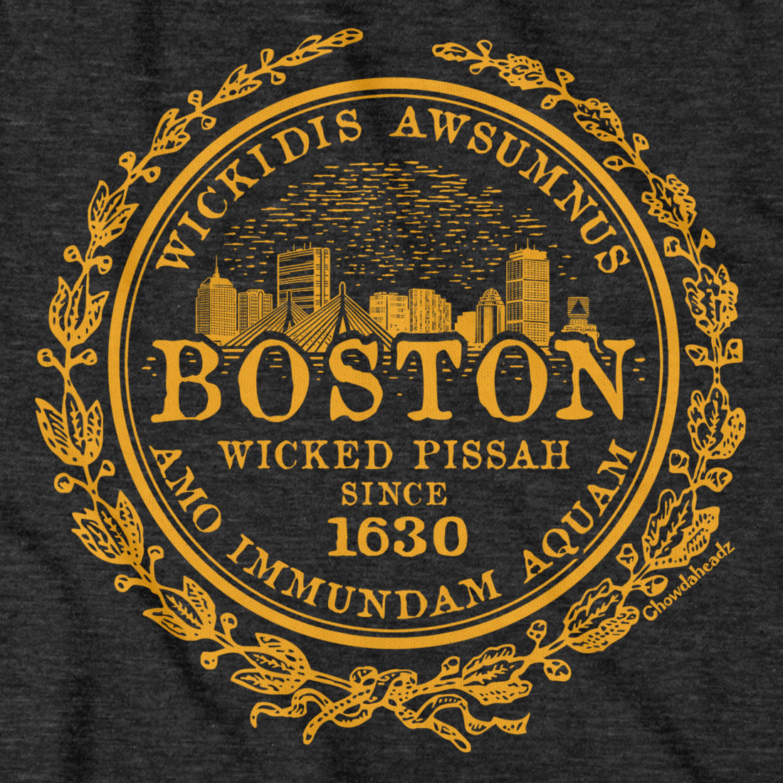 Boston City Seal T-Shirt - Chowdaheadz