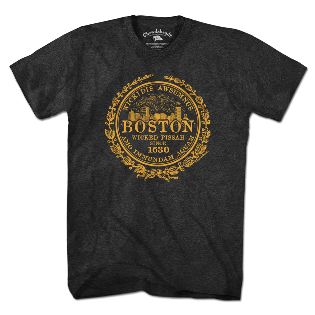 Boston City Seal T-Shirt - Chowdaheadz