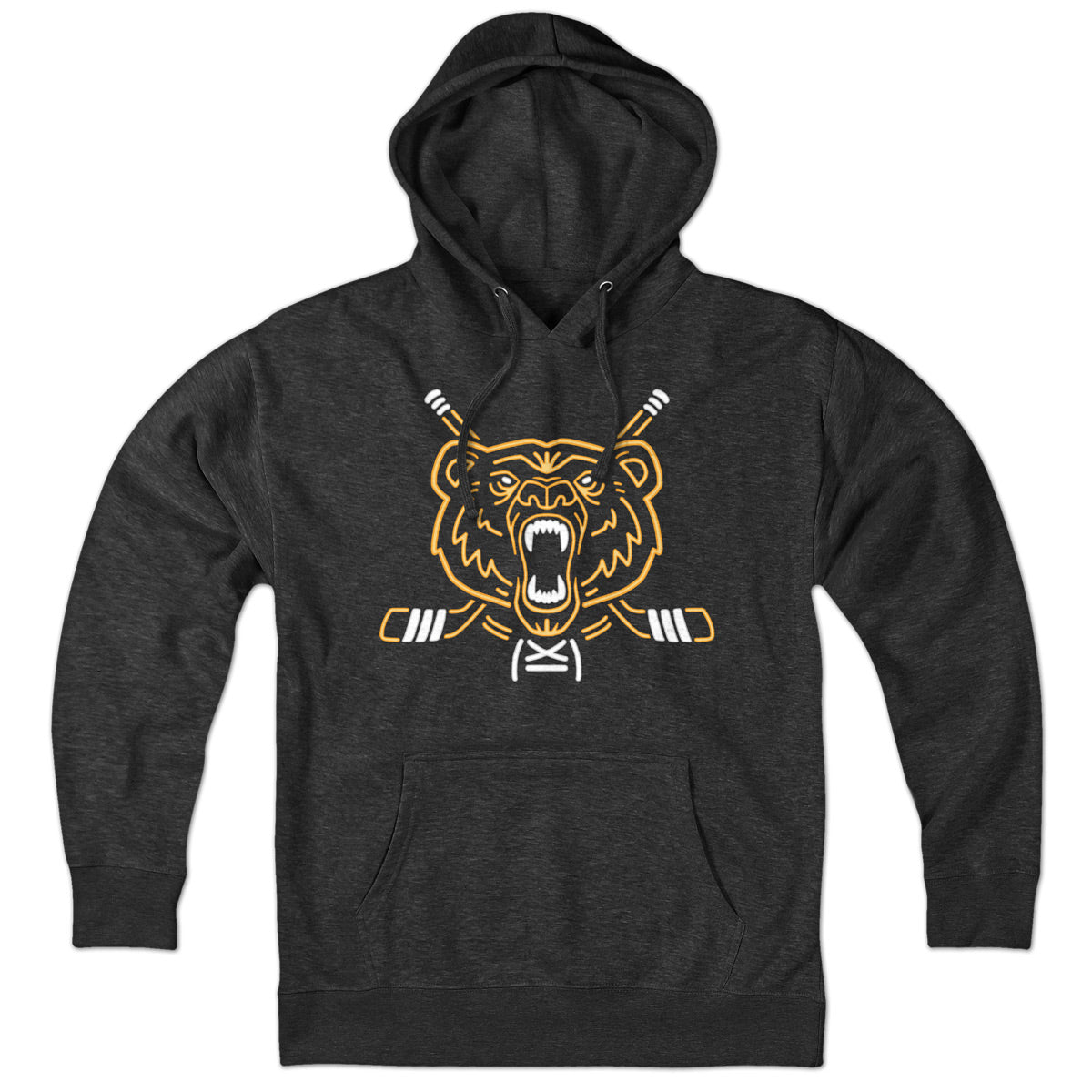 Neon Boston Hockey Bear Hoodie - Chowdaheadz