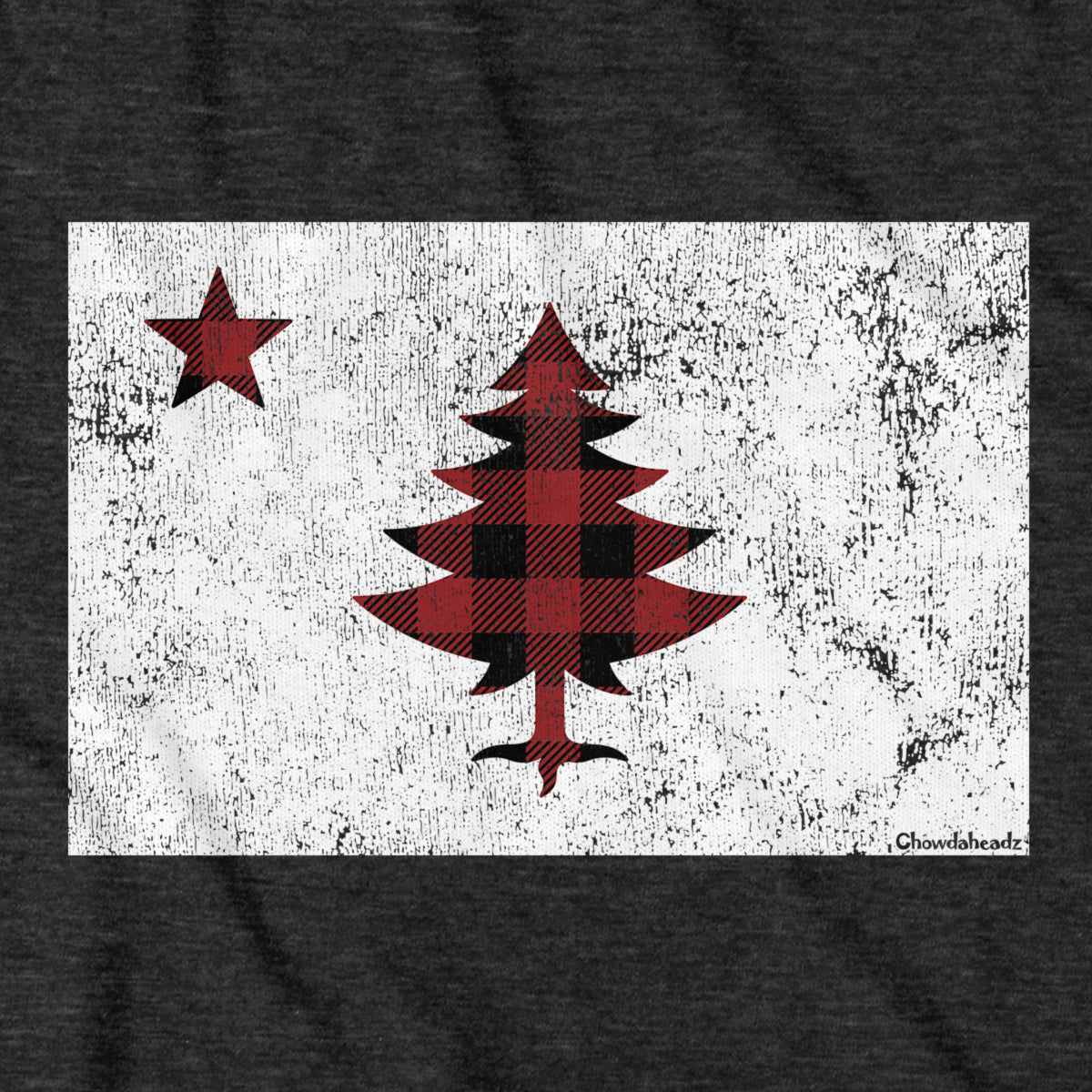 Buffalo Plaid Maine Flag T-Shirt - Chowdaheadz