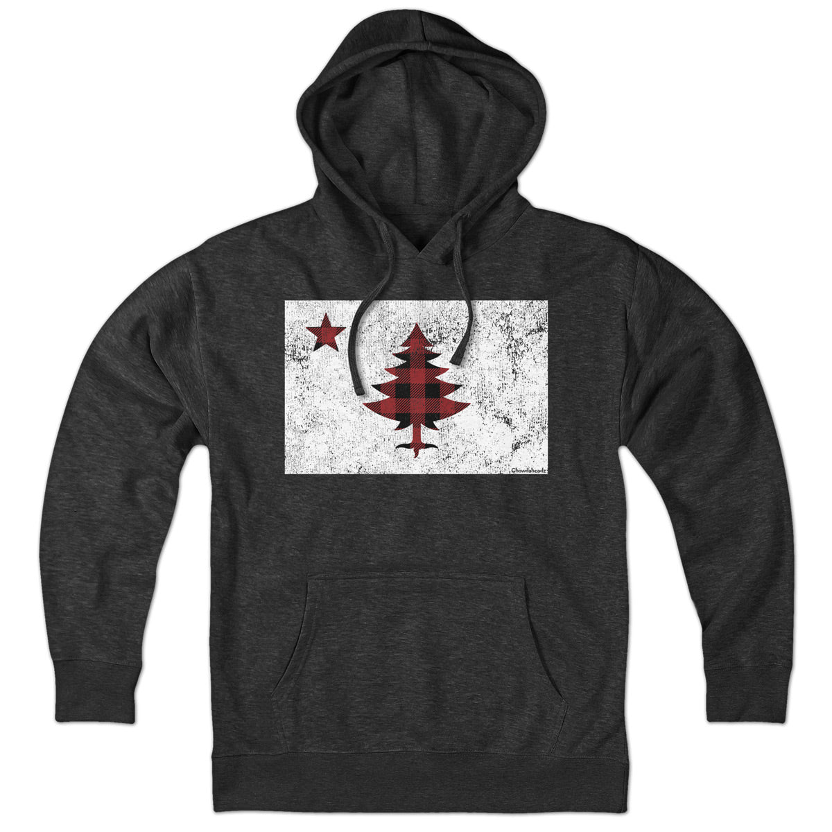 Buffalo Plaid Maine Flag Hoodie - Chowdaheadz
