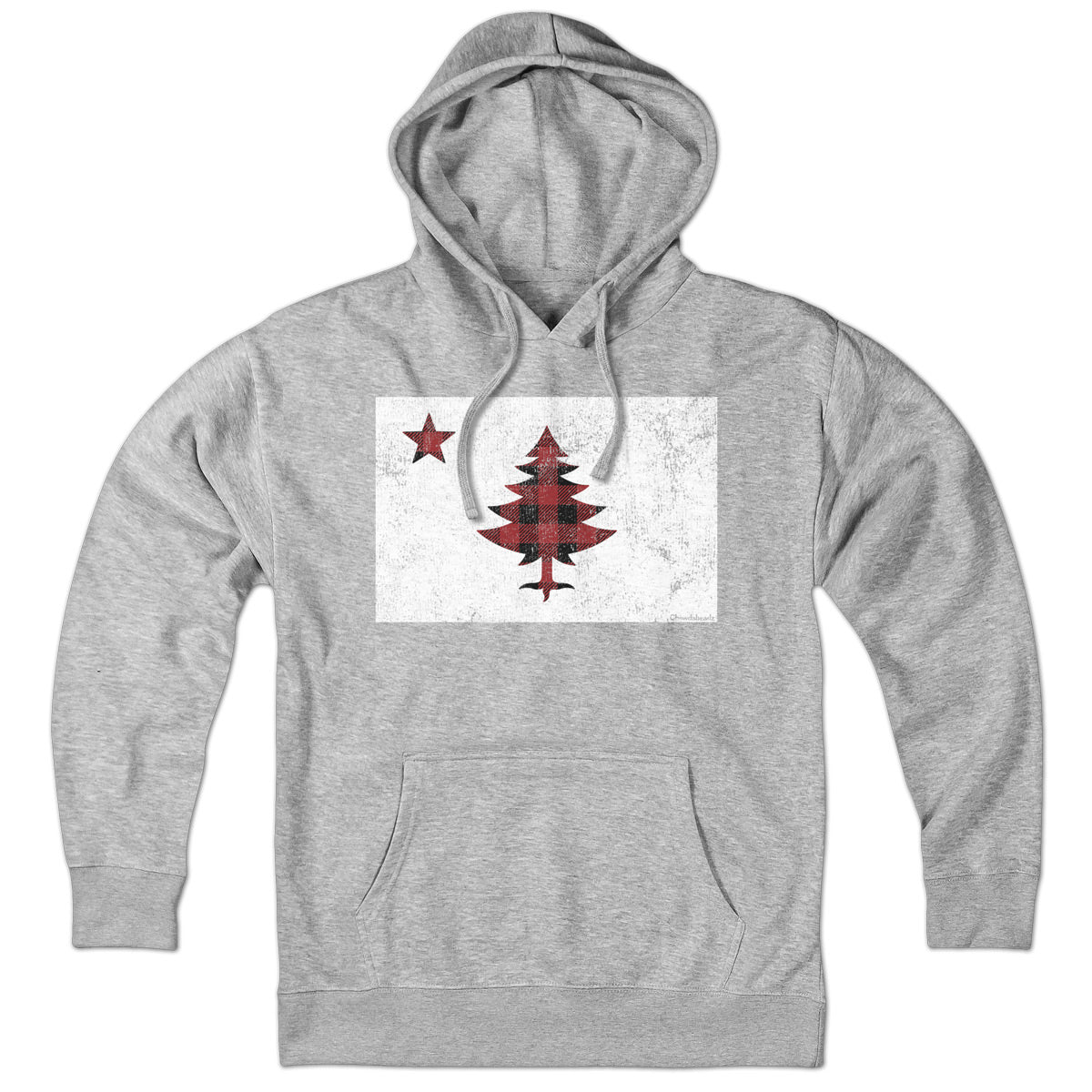 Buffalo Plaid Maine Flag Hoodie - Chowdaheadz