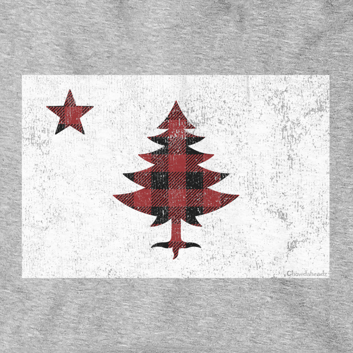 Buffalo Plaid Maine Flag Hoodie - Chowdaheadz